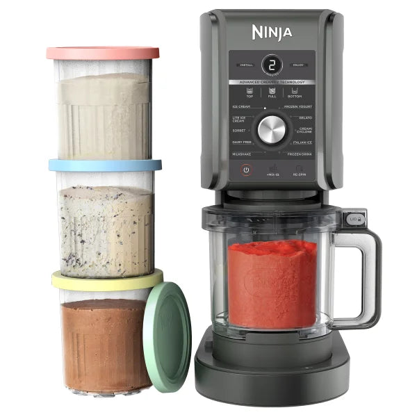 Ninja CREAMi XL Deluxe 11-in-1 Ice Cream and Frozen Treat Maker with 4 Pints and Lids