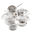 Kitchen Aid 3-Ply Clad Stainless Steel Cookware Set, 12-piecew