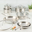 Kitchen Aid 3-Ply Clad Stainless Steel Cookware Set, 12-piecew