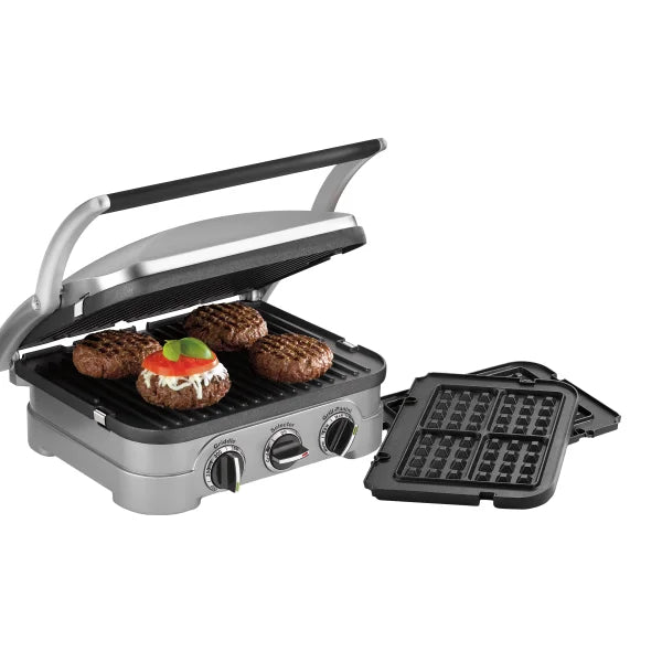 Cuisinart 5-in-1 Griddler with Reversible Nonstick Grill and Griddle Plates, with Bonus Waffle Plates