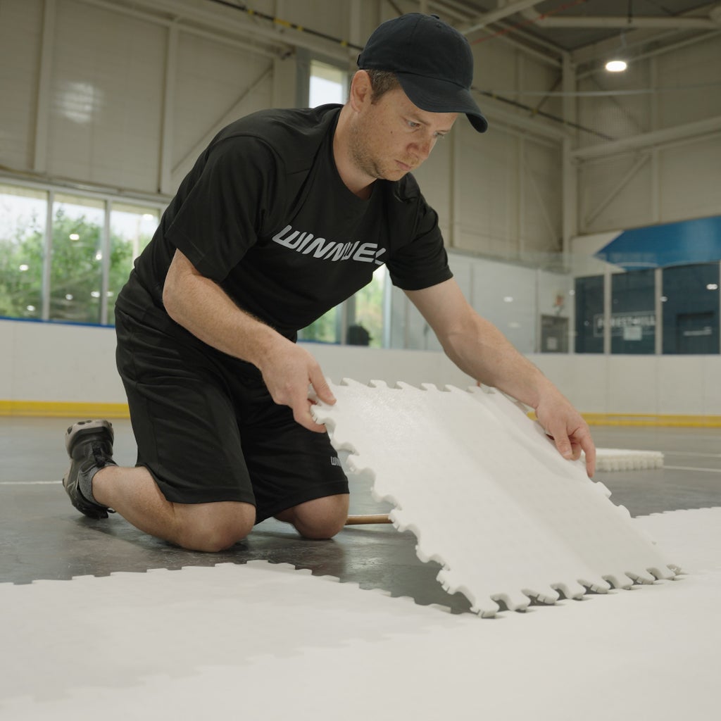 Winnwell Skateable White Hockey Tiles, 10-pack