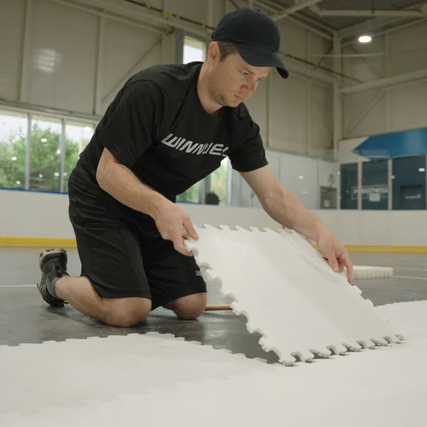 Winnwell Skateable White Hockey Tiles, 10-pack