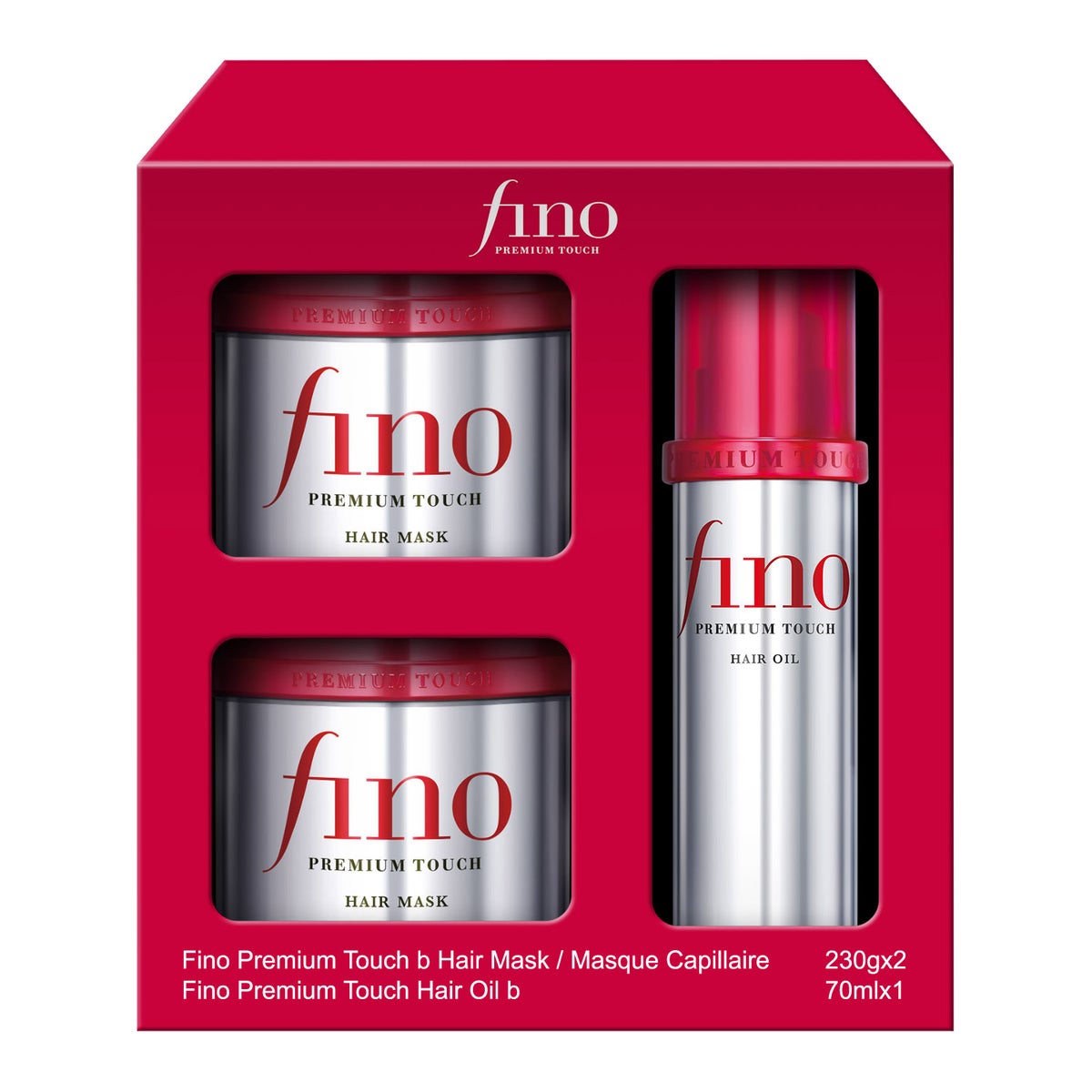 Shiseido Fino Hair Masks and Oil, 2 x 230 g + 70 mL