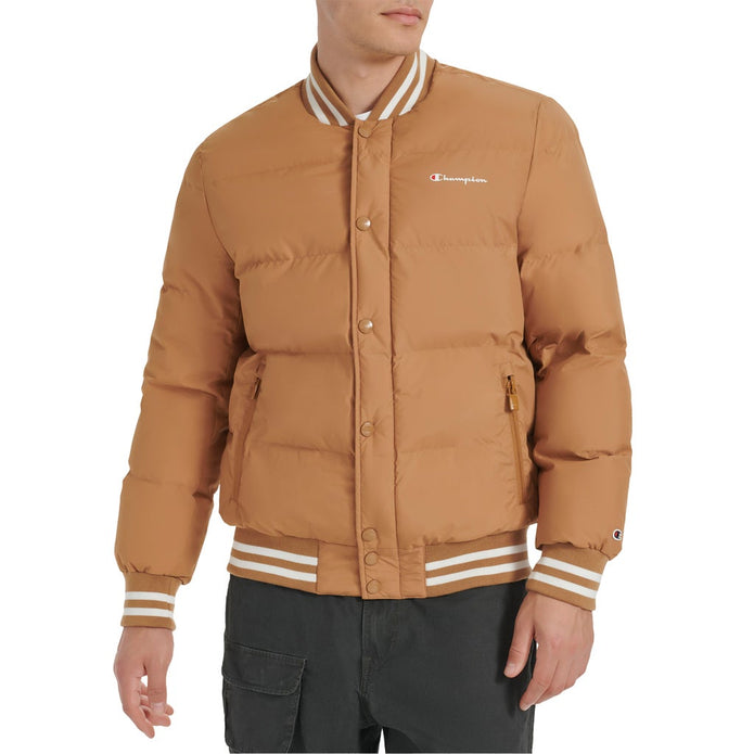 Champion Men's Puffer Jacket - Tan