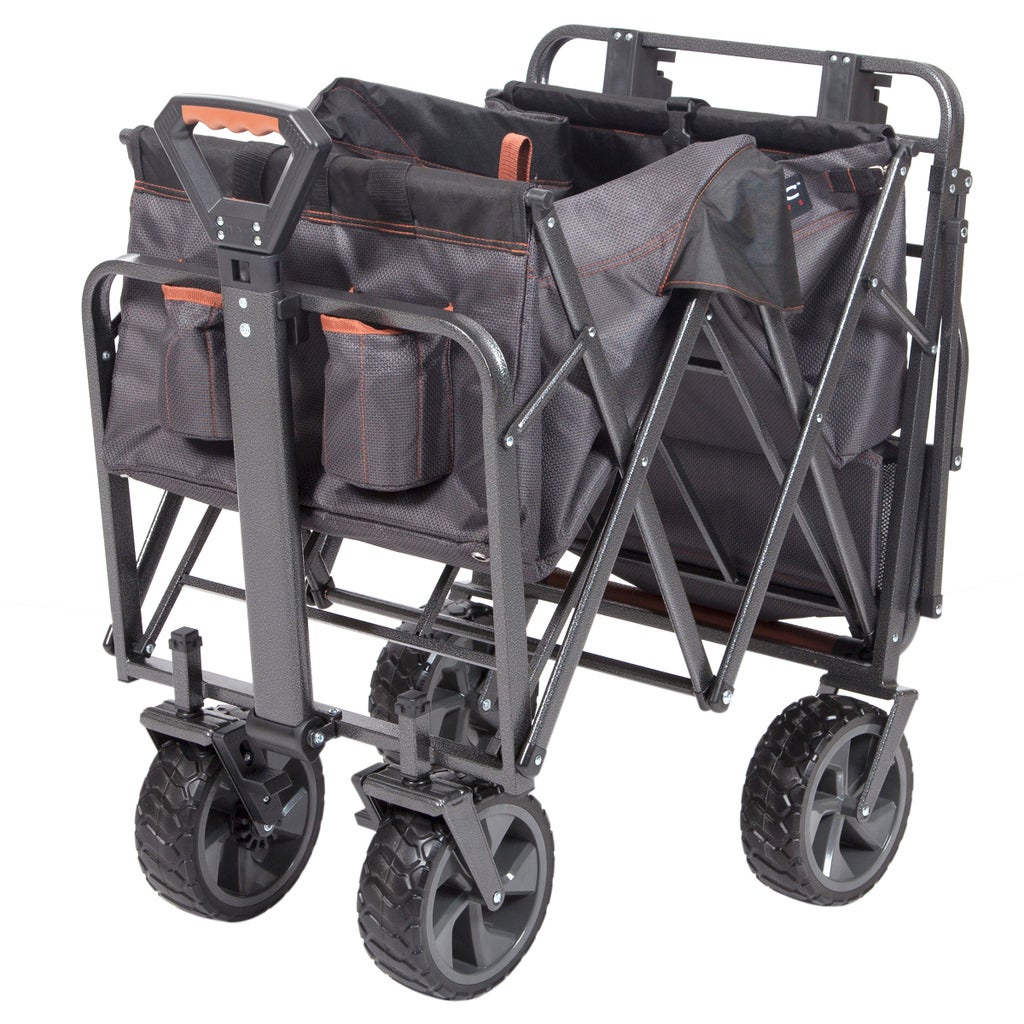 Mac Sports Deluxe Push Pull Folding Wagon with Brakes