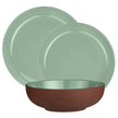 Maxwell & Williams Sienna Teal Stoneware Dinnerware Set, 24-pieces