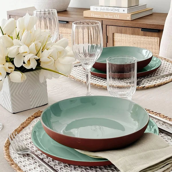Maxwell & Williams Sienna Teal Dinnerware Set, 24-piece