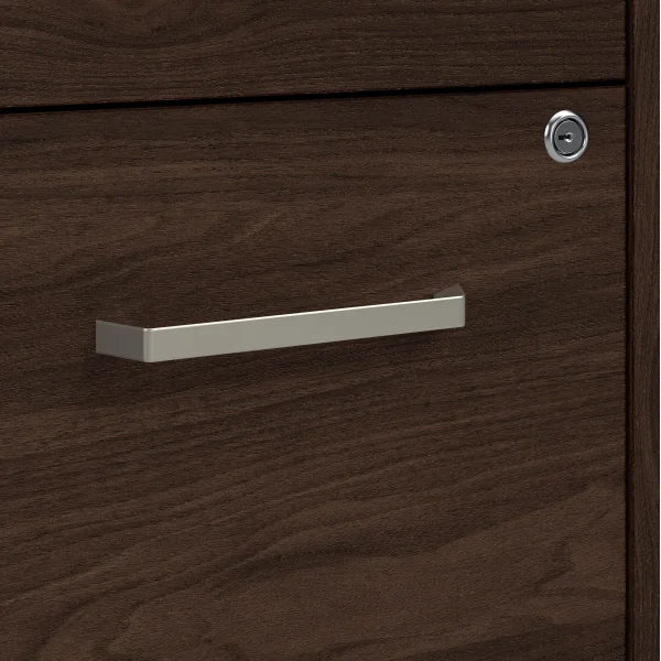 Office Pro Strive L-shaped Desk with Rolling File Cabinet