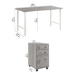 Bush Furniture Office Pro Havin Computer Desk with Mobile File Cabinet