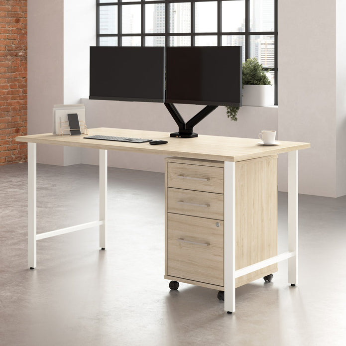 Bush Furniture Office Pro Havin Computer Desk with Mobile File Cabinet