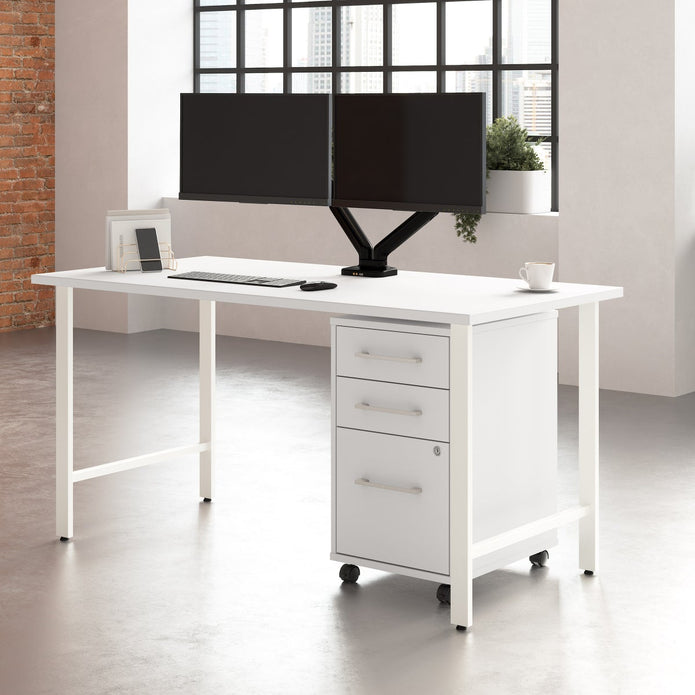 Bush Furniture Office Pro Havin Computer Desk with Mobile File Cabinet