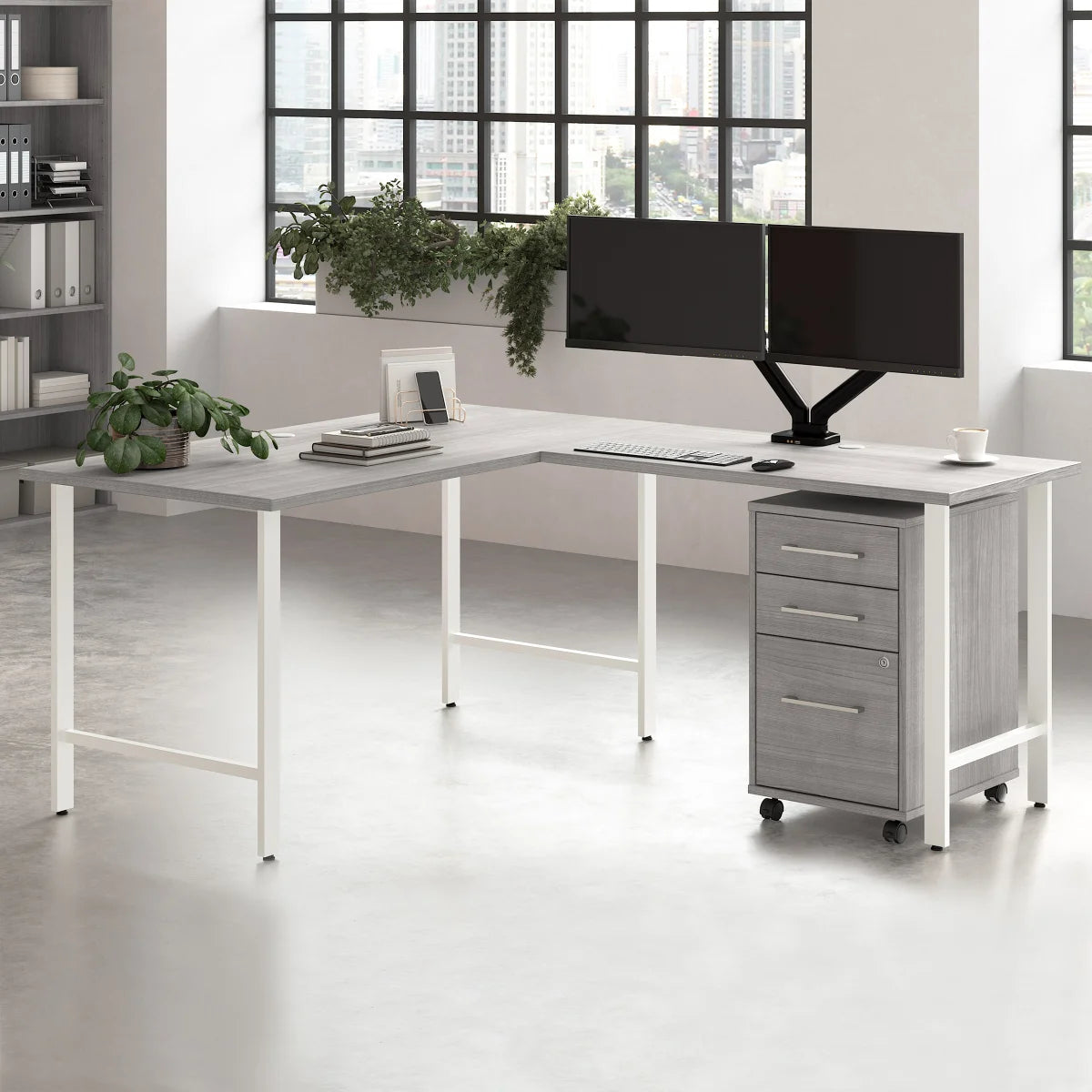 Bush Furniture Office Pro Havin 3-piece L-shaped Workstation
