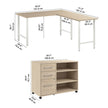 Bush Furniture Office Pro Havin L-shaped Desk with Mobile Storage Cabinet
