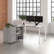 Bush Furniture Office Pro Havin 152.4 cm (60 in.) Computer Desk with Mobile Storage Cabinet