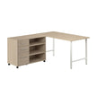 Bush Furniture Office Pro Havin 152.4 cm (60 in.) Computer Desk with Mobile Storage Cabinet