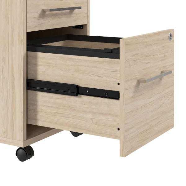 Bush Furniture Office Pro Havin 152.4 cm (60 in.) Computer Desk with Mobile Storage Cabinet