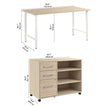 Bush Furniture Office Pro Havin 152.4 cm (60 in.) Computer Desk with Mobile Storage Cabinet