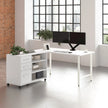 Bush Furniture Office Pro Havin 152.4 cm (60 in.) Computer Desk with Mobile Storage Cabinet