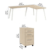 Office Pro Strive L-shaped Desk with Mobile File Cabinet