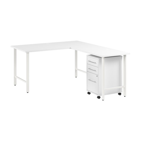 Bush Furniture Office Pro Havin L-shaped Computer Desk with Mobile File Cabinet