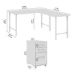 Bush Furniture Office Pro Havin L-shaped Computer Desk with Mobile File Cabinet