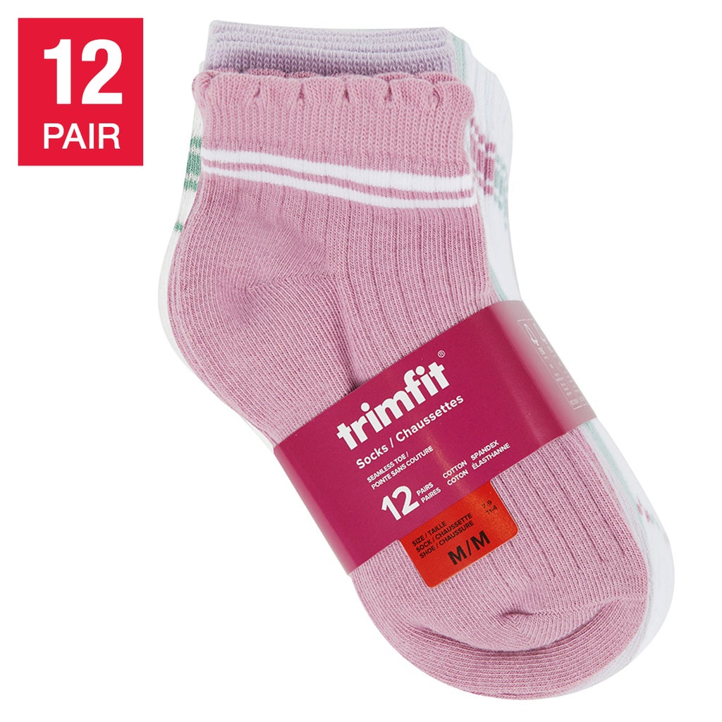 Trimfit Girls Socks, 12 pair - Multi-Coloured