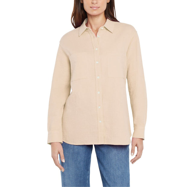 Gap Women's Gauze Shirt - Tan