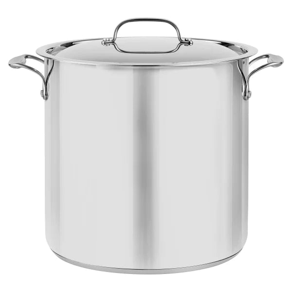 Bergner Stainless Steel Stock Pot with Lid, 16 L (16.9 qt.)
