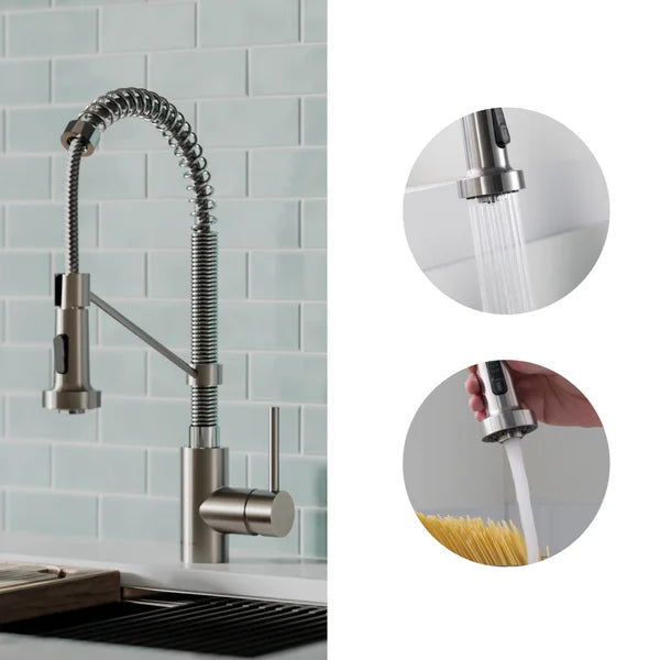 KRAUS Spot Free Bolden 18-in Pull-down Kitchen Faucet
