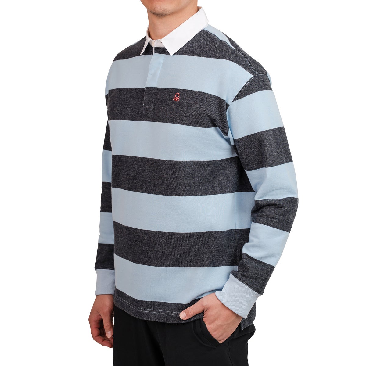 United Colors of Benetton Men's Long Sleeve Rugby Sweater