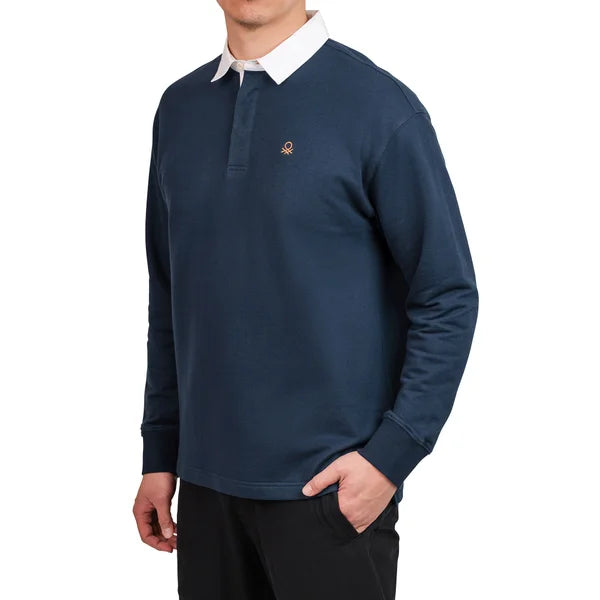 United Colors of Benetton Men's Long Sleeve Rugby Sweater