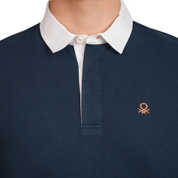 United Colors of Benetton Men's Long Sleeve Rugby Sweater