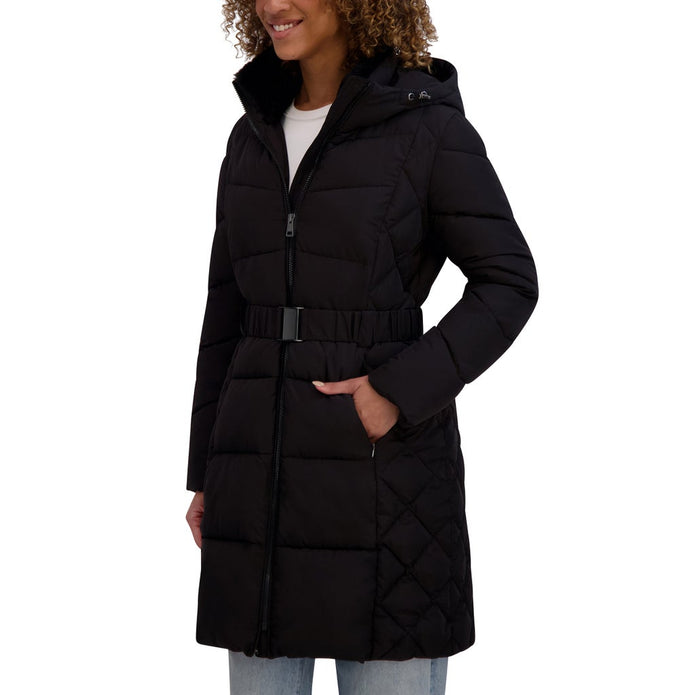 Andrew Marc Women's Belted Long Jacket