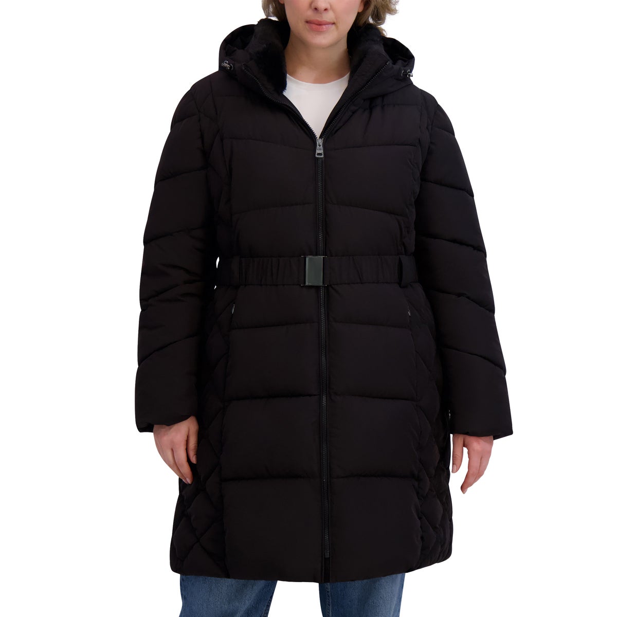 Andrew Marc Women's Belted Long Jacket