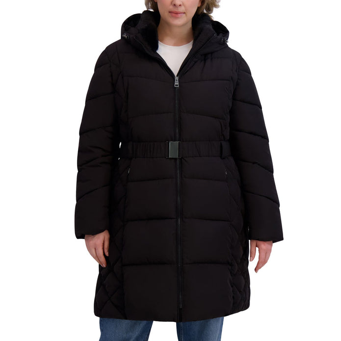 Andrew Marc Women's Belted Long Jacket
