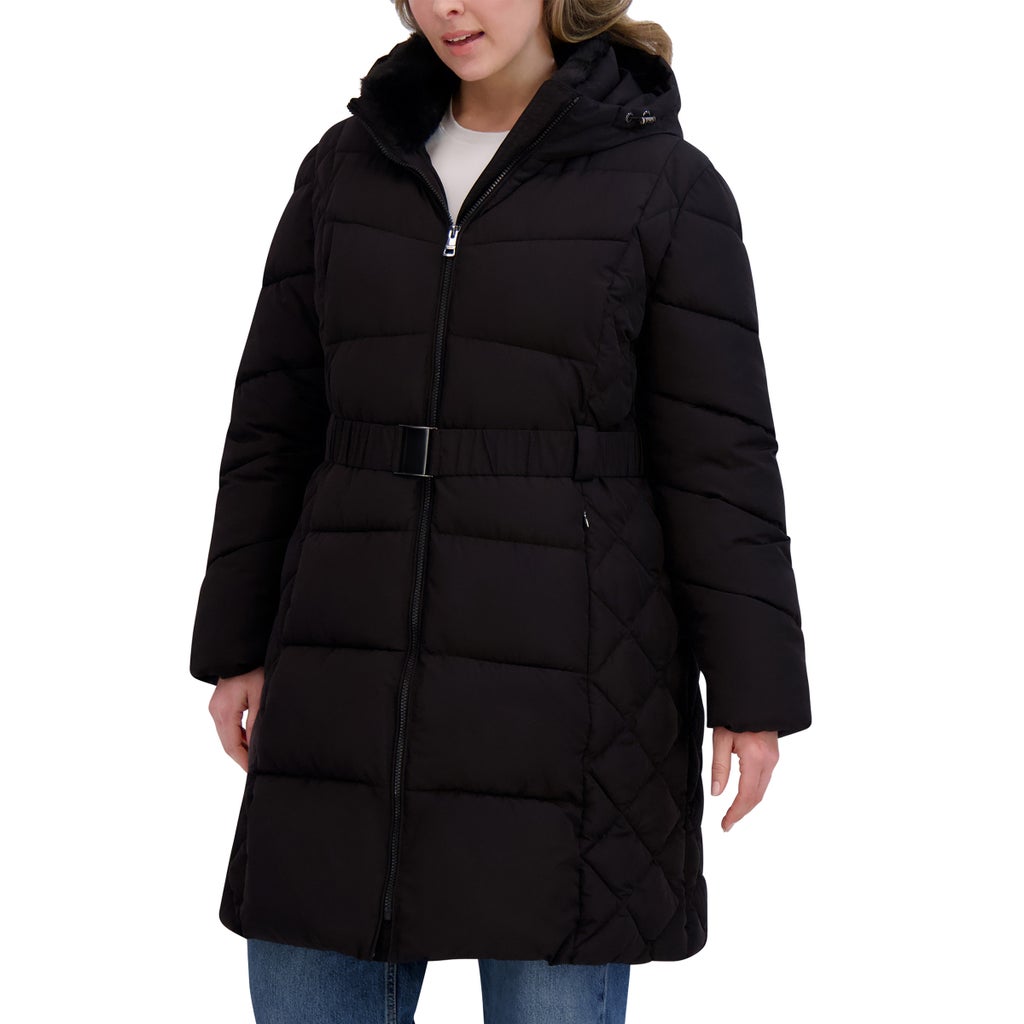 Andrew Marc Women's Belted Long Jacket