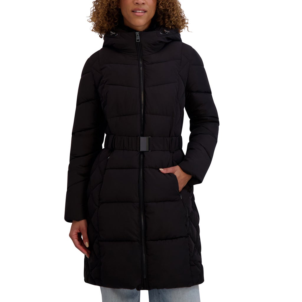 Andrew Marc Women's Belted Long Jacket