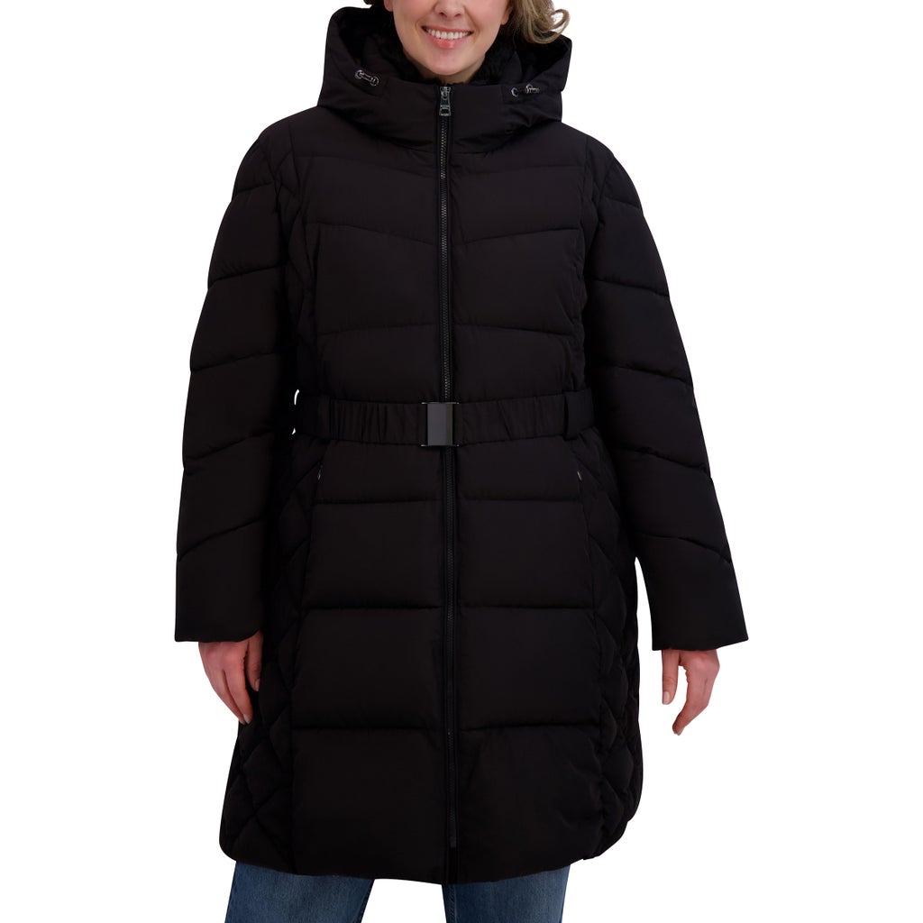 Andrew Marc Women's Belted Long Jacket