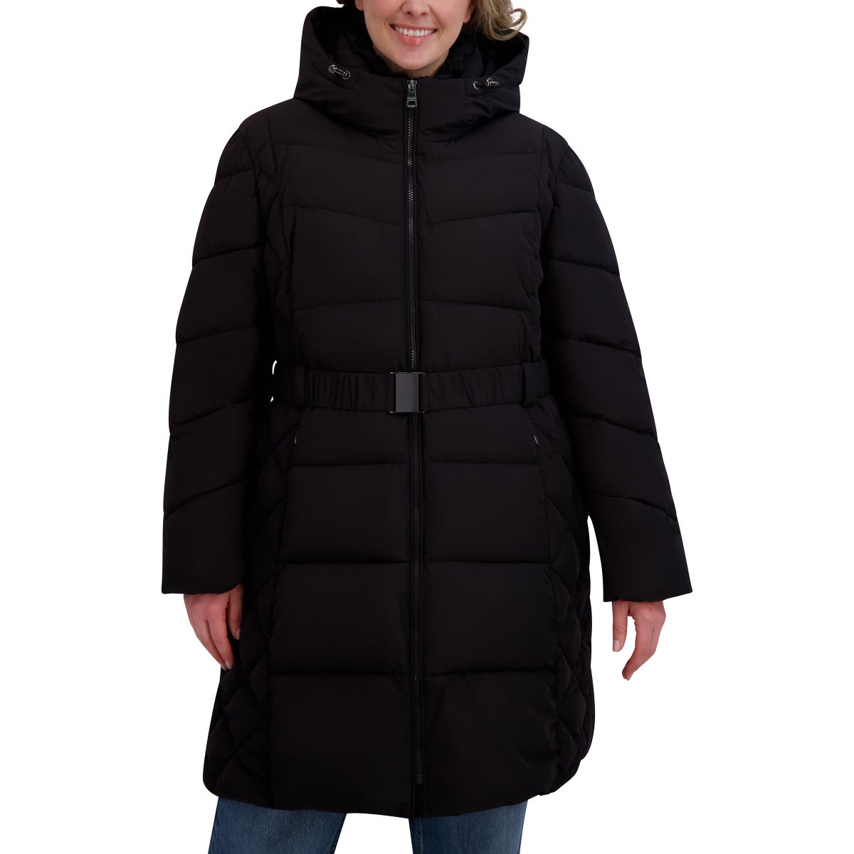Andrew Marc Women's Belted Long Jacket