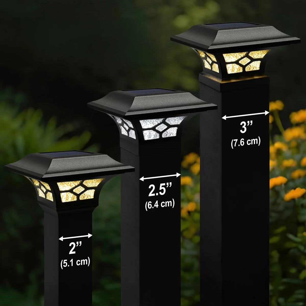 Classy Caps Kingston Dual Lighted Solar Post Cap, 2-pack