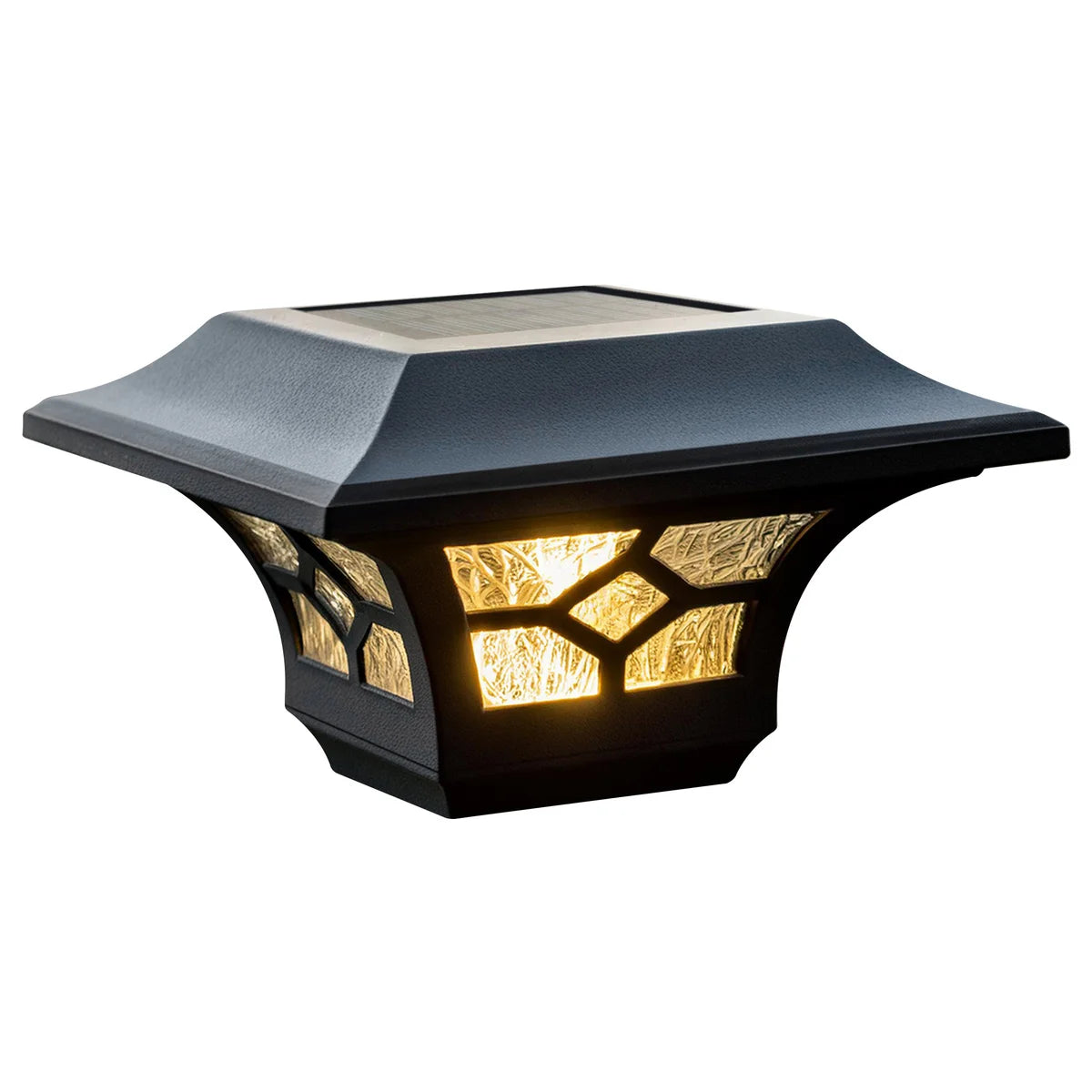 Classy Caps Kingston Dual Lighted Solar Post Cap, 2-pack