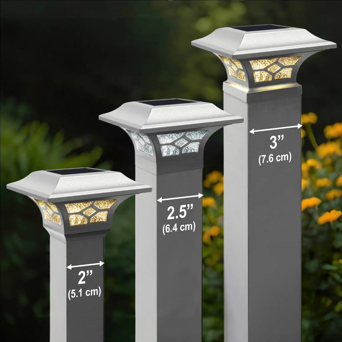 Classy Caps Kingston Dual Lighted Solar Post Cap, 2-pack