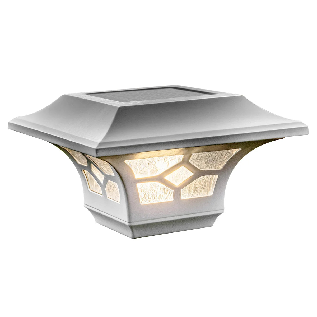 Classy Caps Kingston Dual Lighted Solar Post Cap, 2-pack