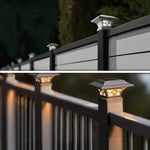 Classy Caps Kingston Dual Lighted Solar Post Cap, 2-pack