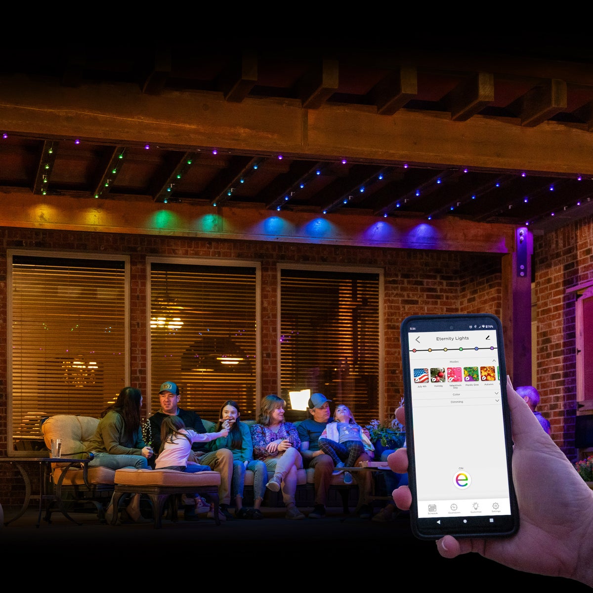 Enbrighten Eternity Smart Eave Permanent Outdoor Lights with 72 RGBWIC LEDs, 100 ft.