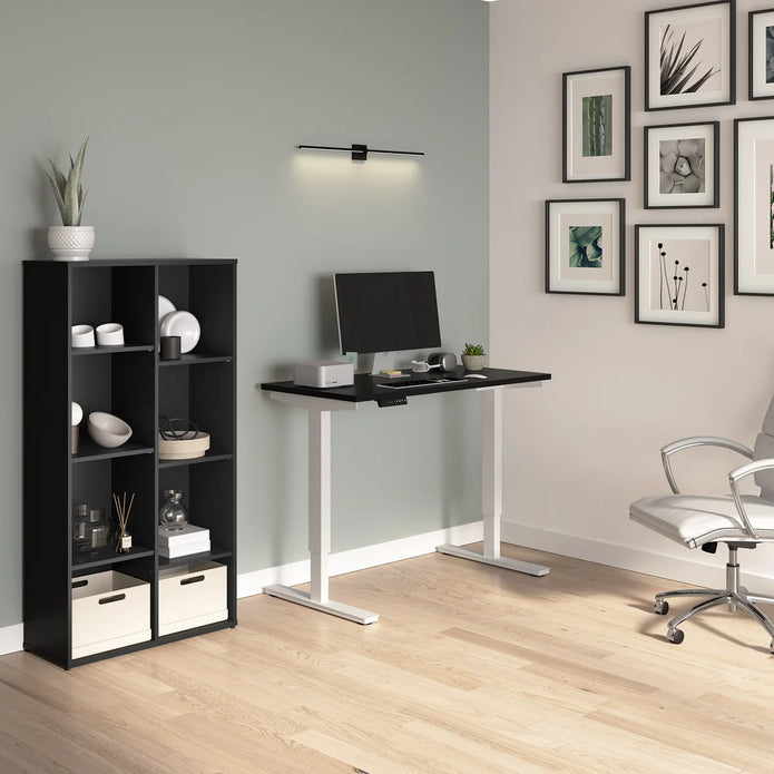 Bestar Viva 120.9 cm (47.6 in.) Height Adjustable Desk with Bookcase