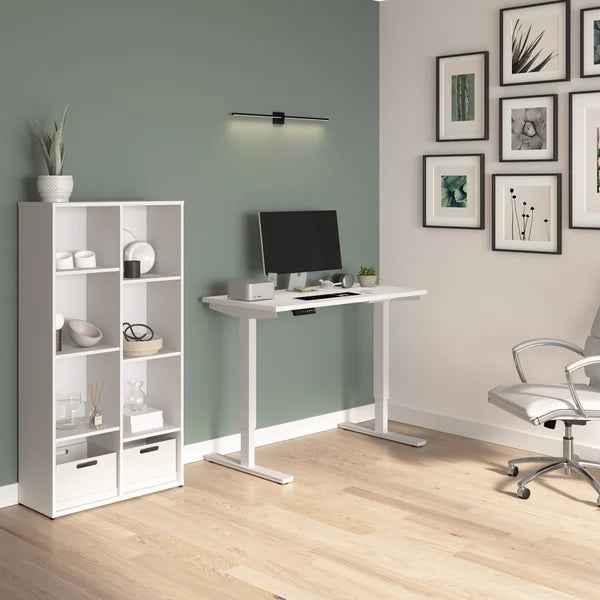 Bestar Viva 120.9 cm (47.6 in.) Height Adjustable Desk with Bookcase