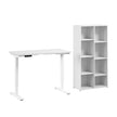 Bestar Viva 120.9 cm (47.6 in.) Height Adjustable Desk with Bookcase