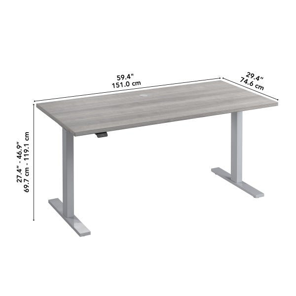 Office Pro Amplify 150.9 cm x 74.7 cm (59.4 in. x 29.4 in.) Height Adjustable Desk
