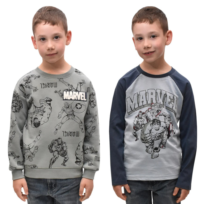 Licensed Kids Crewneck Shirt, 2-pack